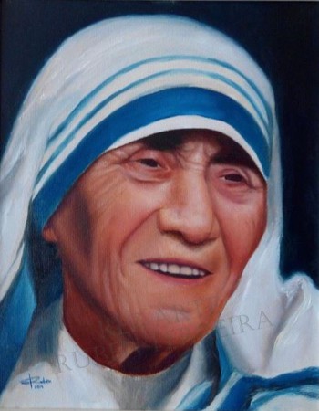 Madre Teresa de Calcutá, óleo sobre tela / oil on canvas - 30 x 20 cm 